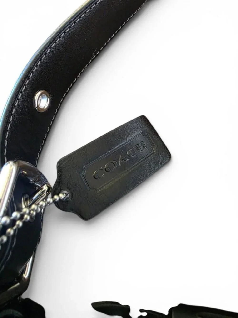 Coach Legacy 19918 Black Gray Signature Stripe Jacquard Duffle Shoulder Bag